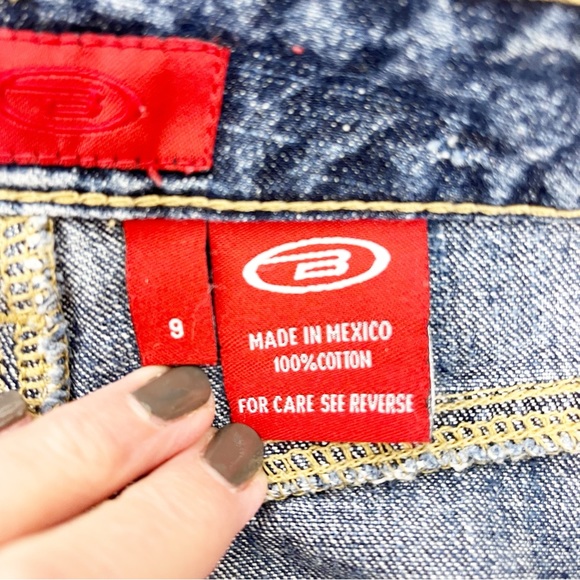 Bongo Let Me B Button Fly Hipster Denim Maxi Skirt Size 9 - Picture 4 of 5